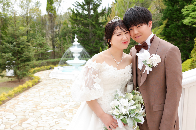 噴水付きのガーデン