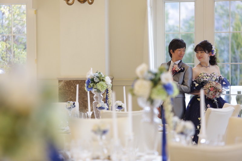 カラードレスは披露宴会場にて