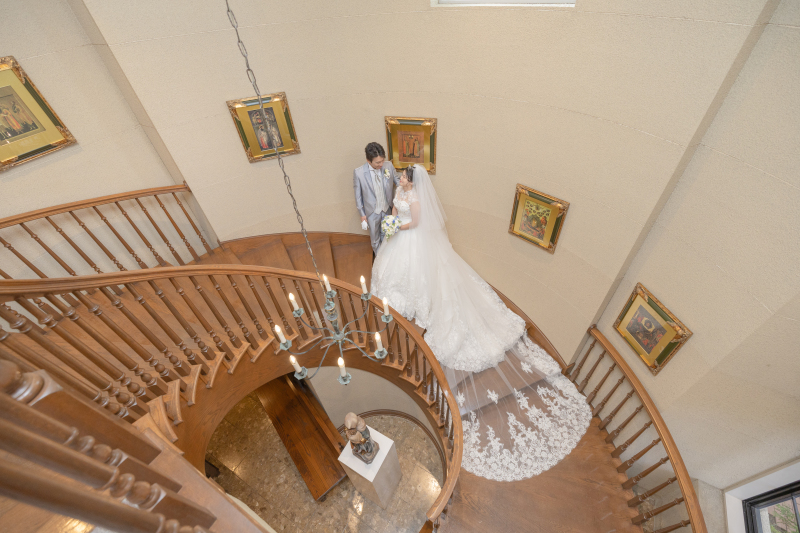 教会螺旋階段から