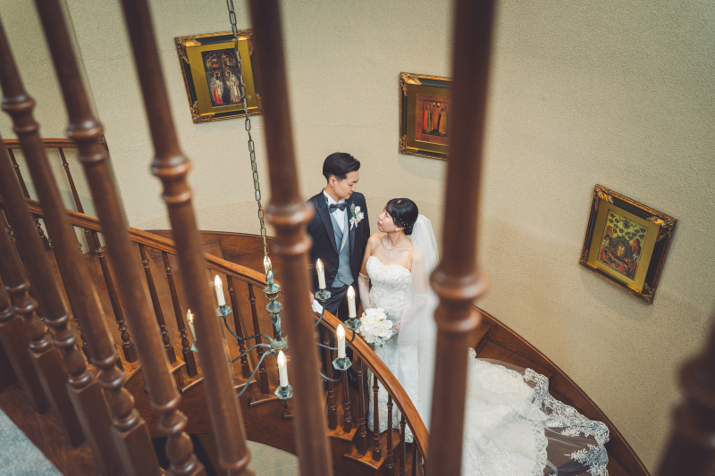 教会螺旋階段から