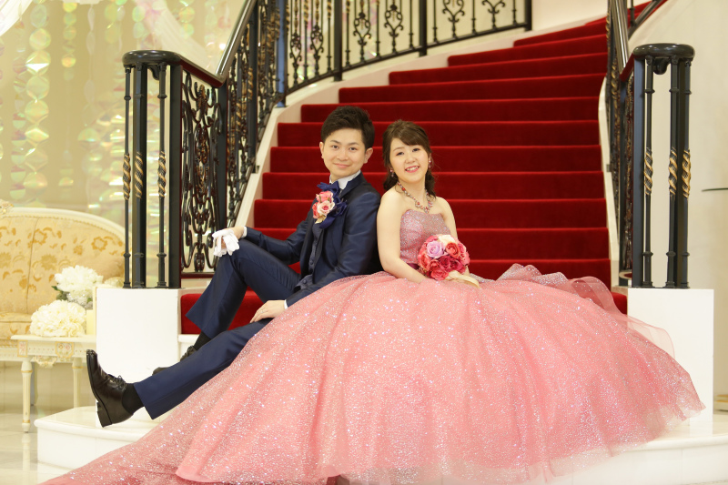 赤絨毯の螺旋階段