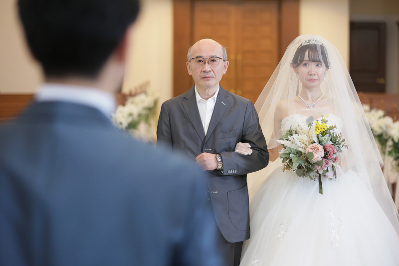 お父様との入場