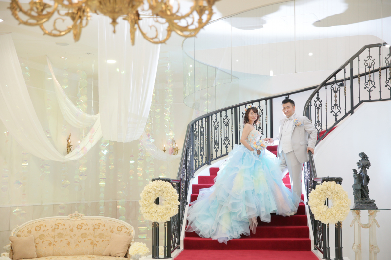 教会と披露宴会場で贅沢に3着ロケーション　〈白ドレス＆色ドレス＆白無垢ロケ〉