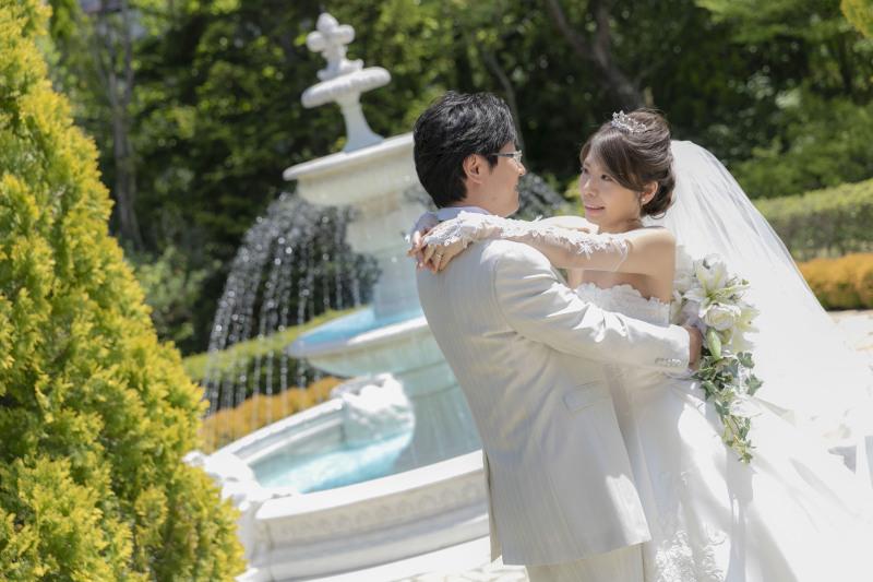 ガーデン噴水前で