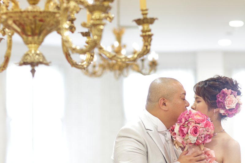 ゴールドのシャンデリア