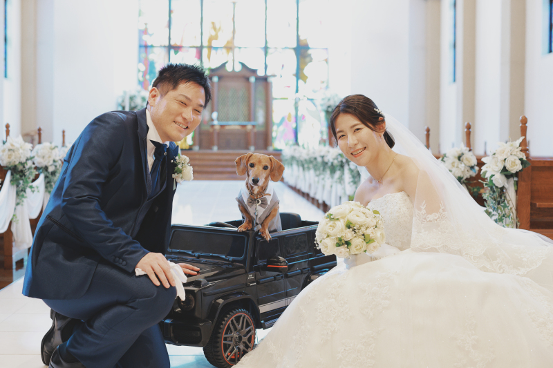 仙台ゆりが丘マリアージュアンヴィラ_ペットと一緒に撮影できる