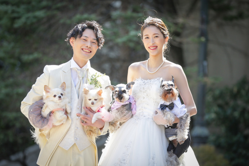 仙台ゆりが丘マリアージュアンヴィラ_ペットと一緒に撮影できる