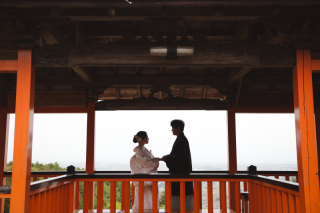 仙台ゆりが丘マリアージュアンヴィラ_【熊野那智神社フォト】式場から5分海を臨むロケーション
