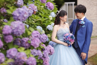 仙台ゆりが丘マリアージュアンヴィラ_【夏フォト】紫陽花や鮮やかな緑の中で