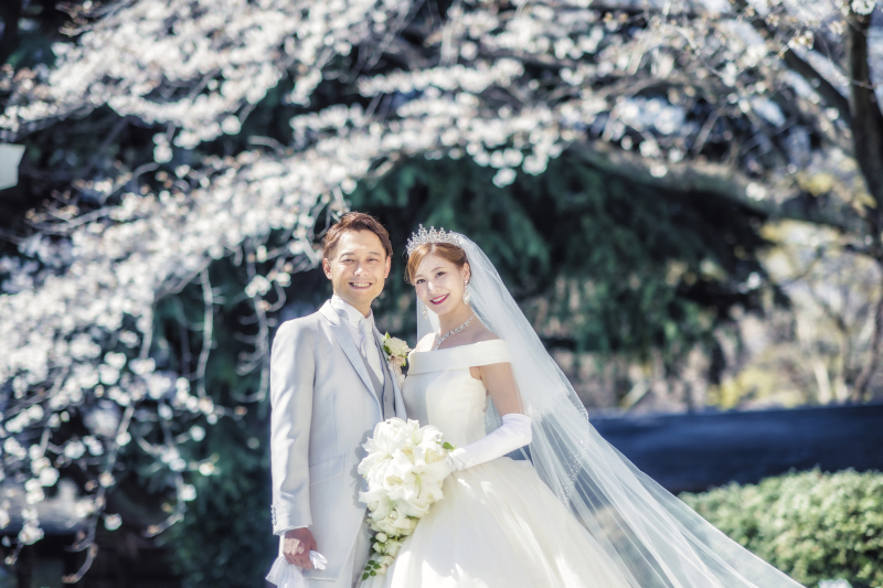 〖大人気桜シーズン◇3月のご予約開始〗満開の庭園で洋装ロケ≪衣装にこだわりのある方へ！来店時衣装試着付き≫