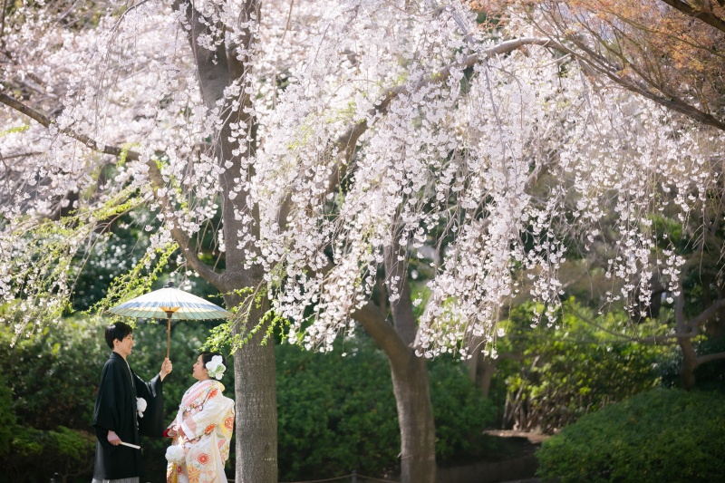 〖大人気桜シーズン◇3月のご予約開始〗満開の庭園で和装ロケ≪衣装にこだわりのある方へ！来店時衣装試着付き≫