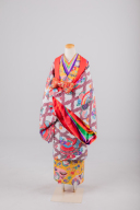 琉装　白扇柄&times;黄色