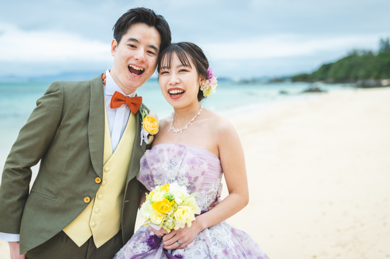 【チャペル＆ビーチフォト】幸せな瞬間を