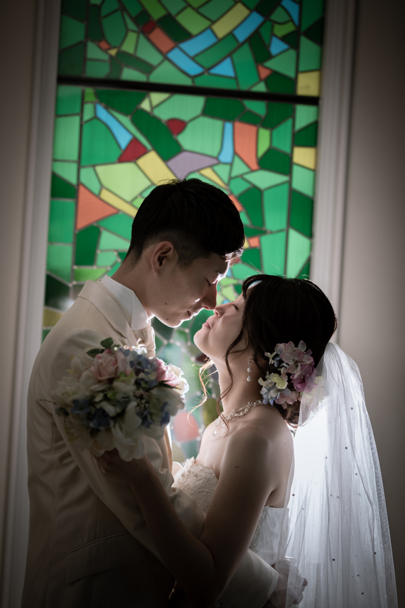 お顔を近づけて