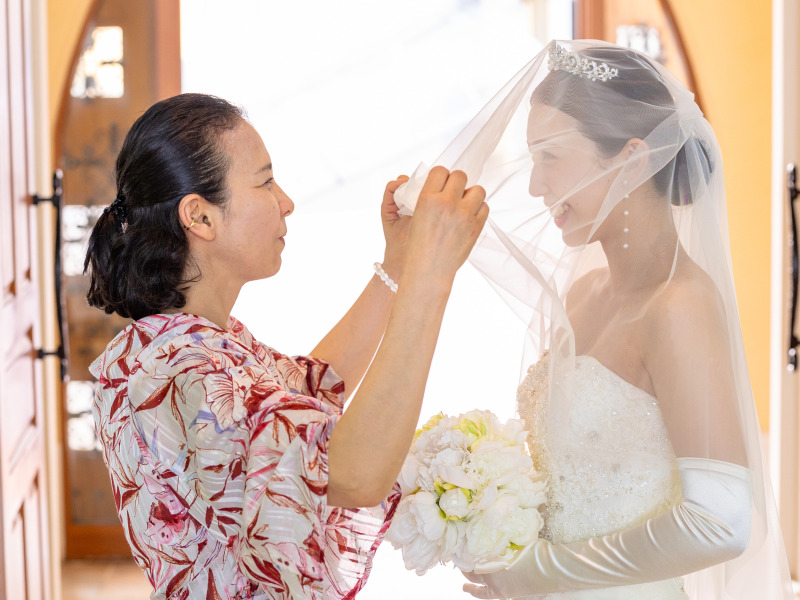 お母様からのベールダウンセレモニー