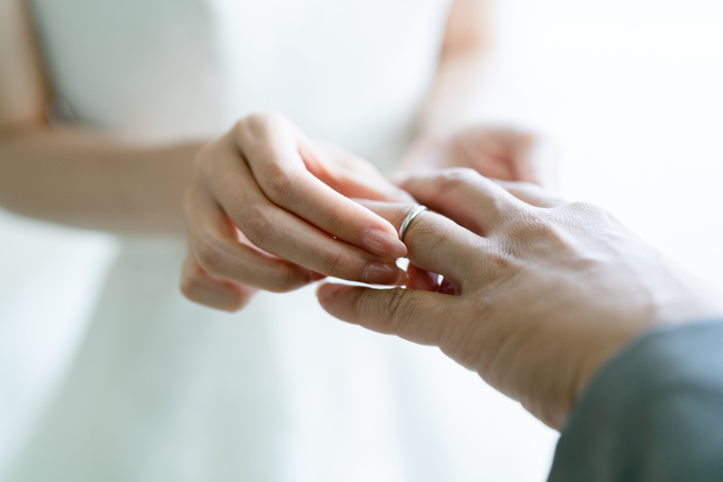 指輪交換シーン