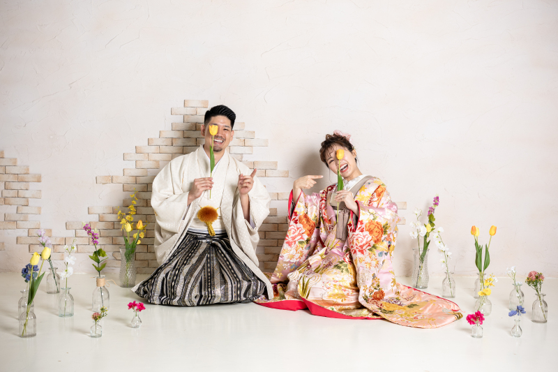 お得に撮影&こだわりたい人必見!《選べる衣装は40着以上♡》ドレスでビーチ&和装でスタジオ