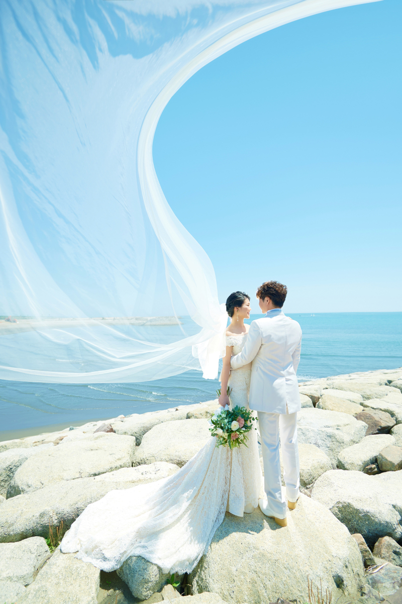 【南国宮崎でリゾート気分♪】ロケーション洋装グレードアッププラン＜データ30カット＋ドレス1着＋特製台紙付き＞