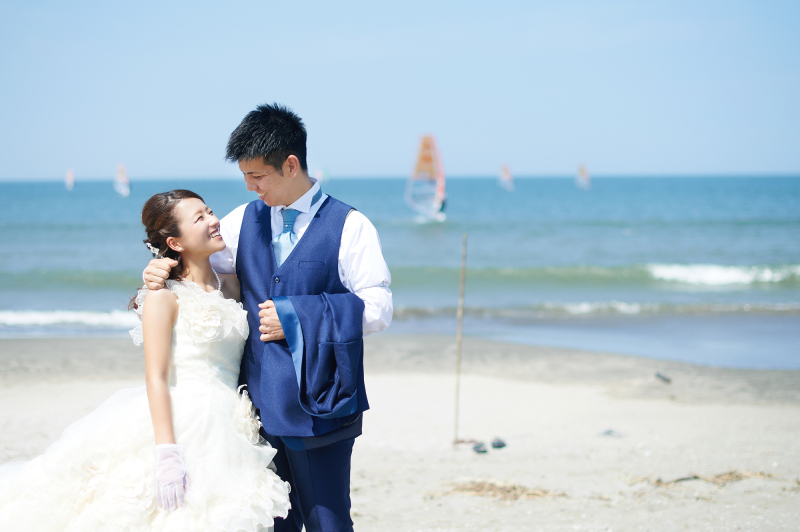 【平日限定】打合せから撮影まで1日で完結！南国宮崎の海フォト洋装プラン＜ドレス1着でデータ60カット!!アルバム付き＞