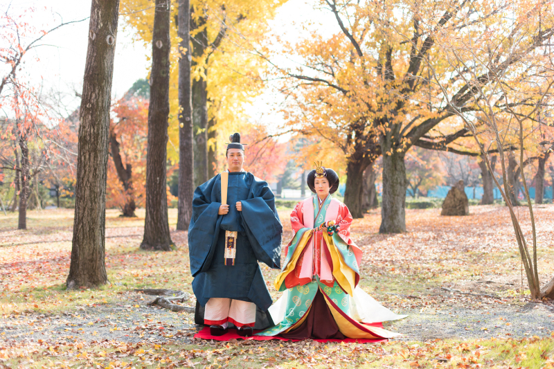 【タガヤブライダル限定!!】世界遺産二条城 伝統和装十二単&束帯ロケーションフォト