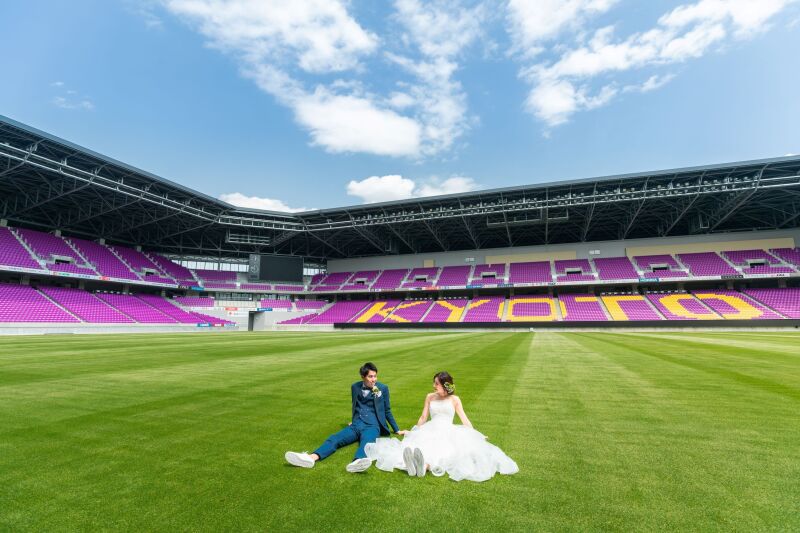 【タガヤブライダル限定】サンガスタジアムフォトプラン洋装1点