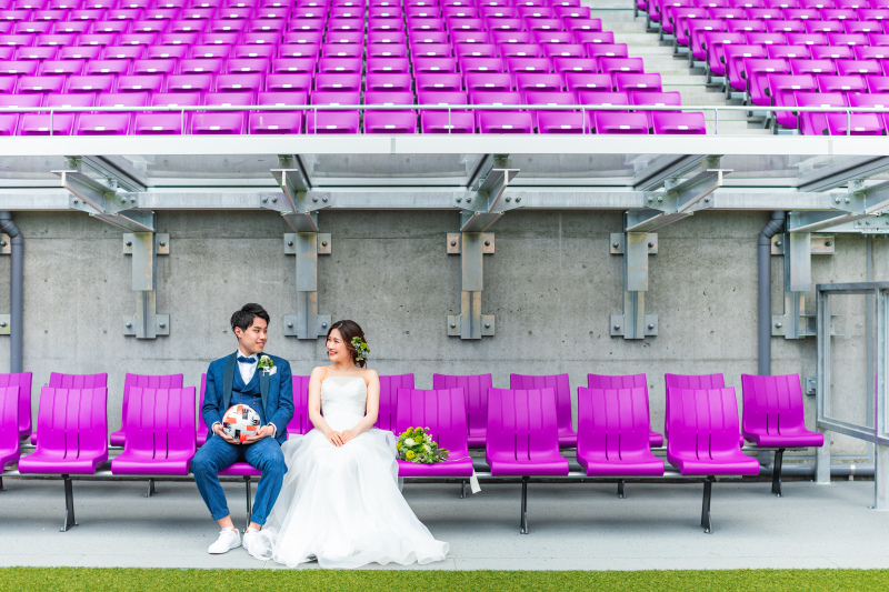 【タガヤブライダル限定】サンガスタジアムフォトプラン洋装2点