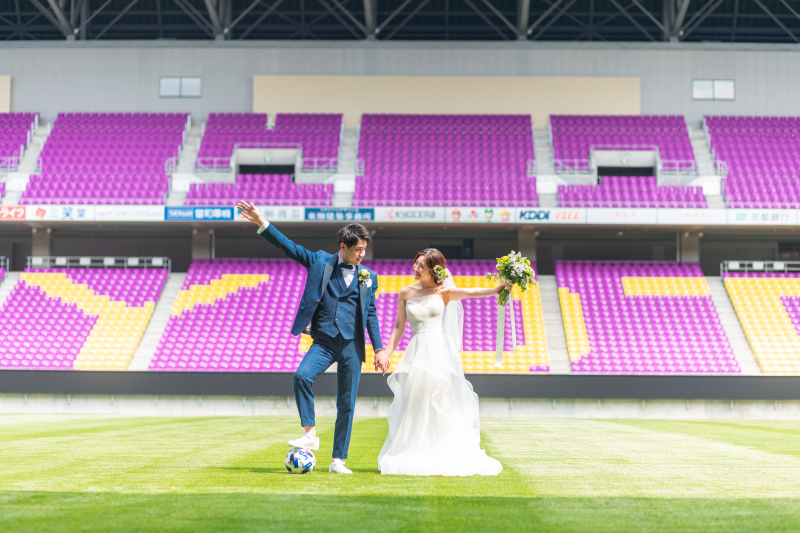 【タガヤブライダル限定】サンガスタジアムフォトプラン洋装2点