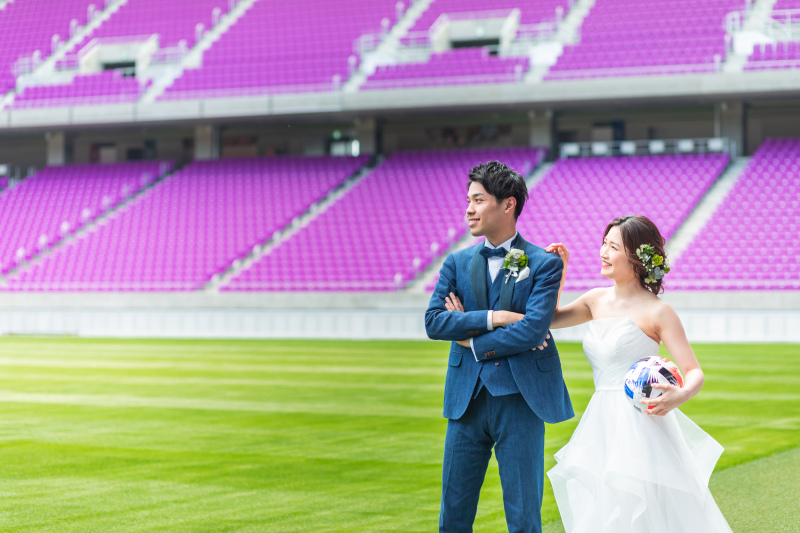 【タガヤブライダル限定】サンガスタジアムフォトプラン洋装1点