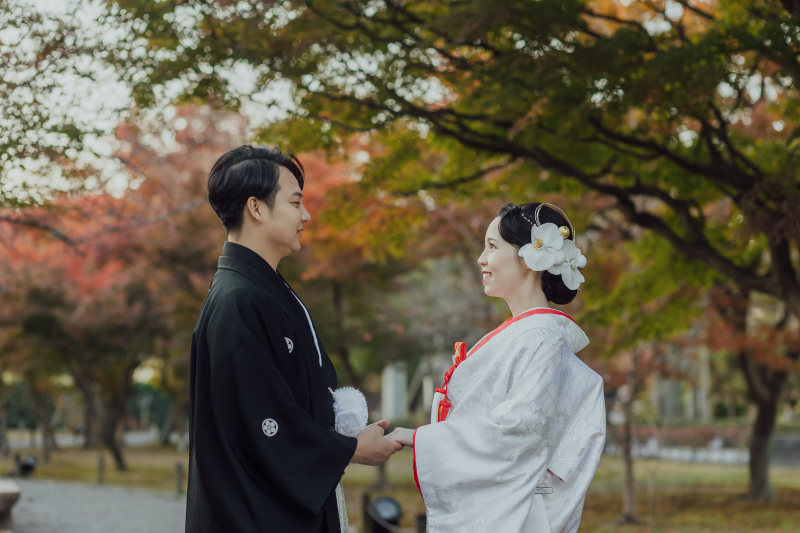 【和装&洋装コンボプラン!】世界遺産二条城和装1点ロケーションフォト+本格チャペルでの洋装1点フォトプラン