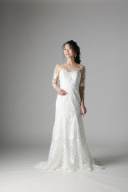 ボタニカルレース長袖マーメイド/WD01082