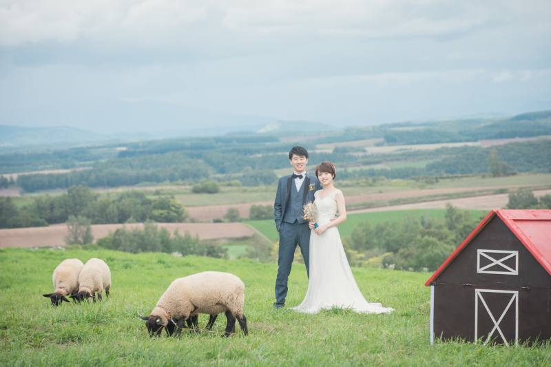 絶景をバックに