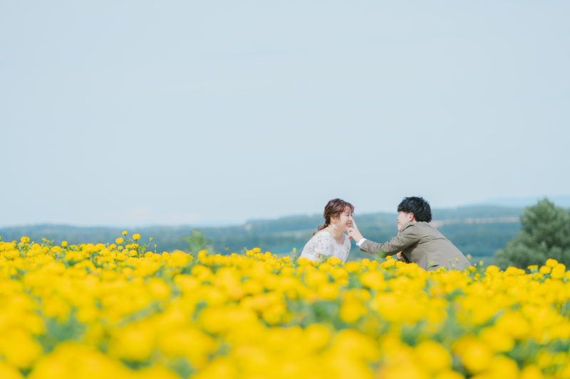 お花に囲まれて！