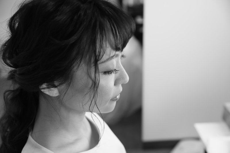 お支度中の新婦様