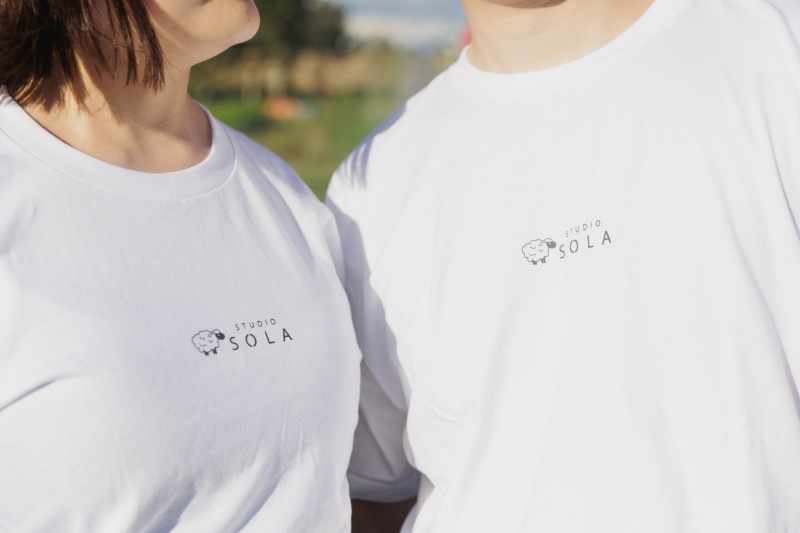 SOLAオリジナルTシャツで私服撮影