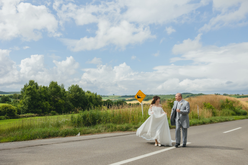 雨の合間に青空も