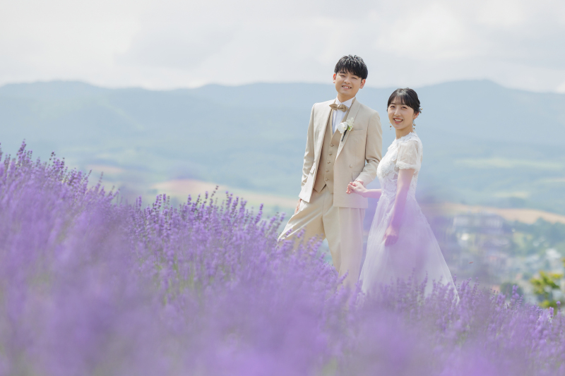 丘の上のラベンダー畑