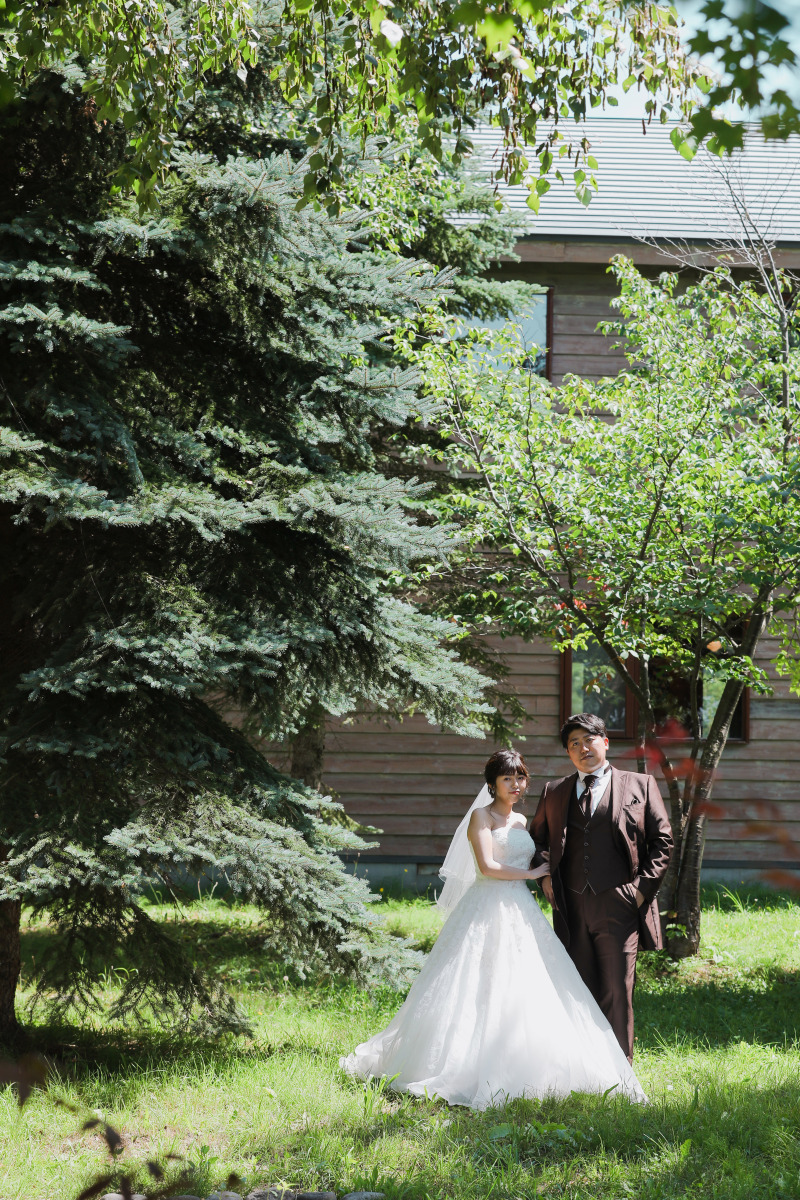 大きなモミの木と一緒に