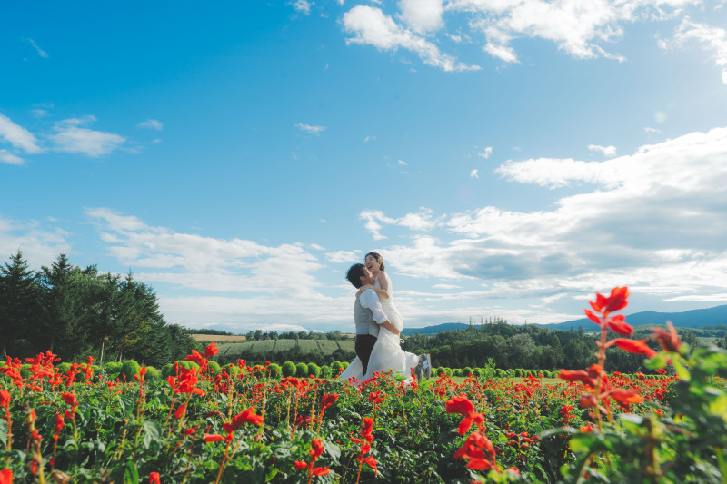 広く青い大空と♪