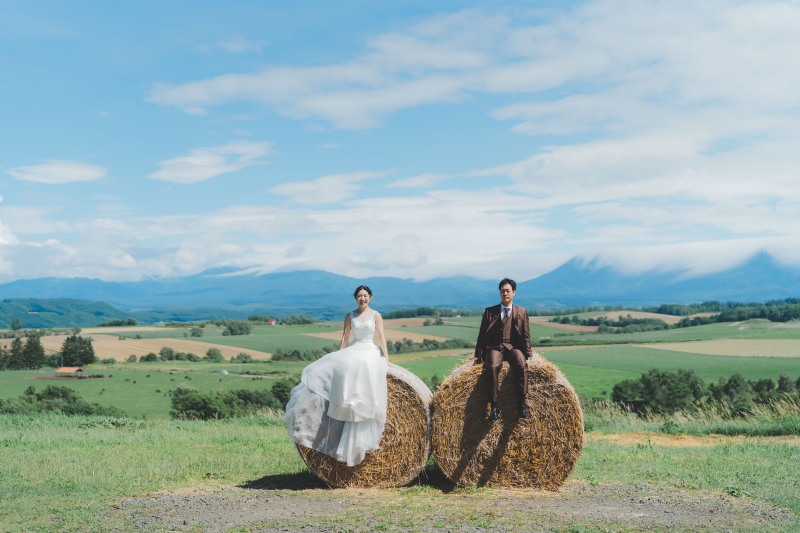 牧草ロールと共に！