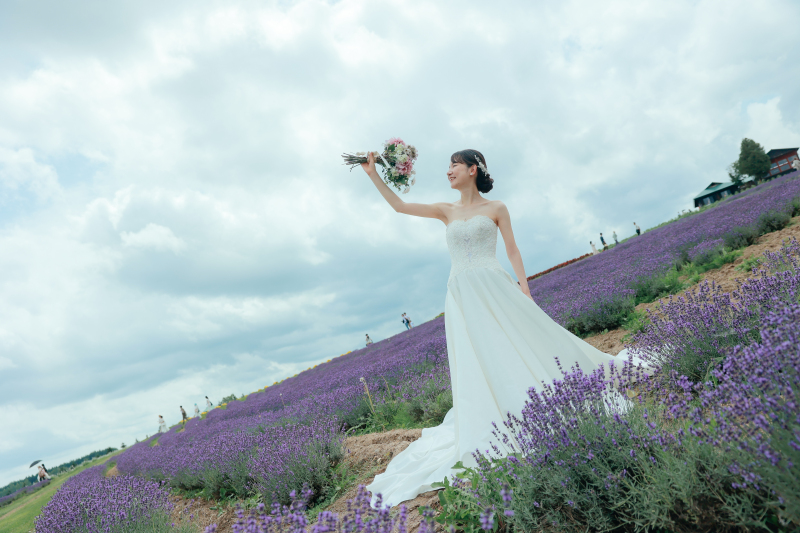 ラベンダーに囲まれて