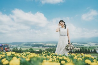 カラフルなお花に囲まれて♪
