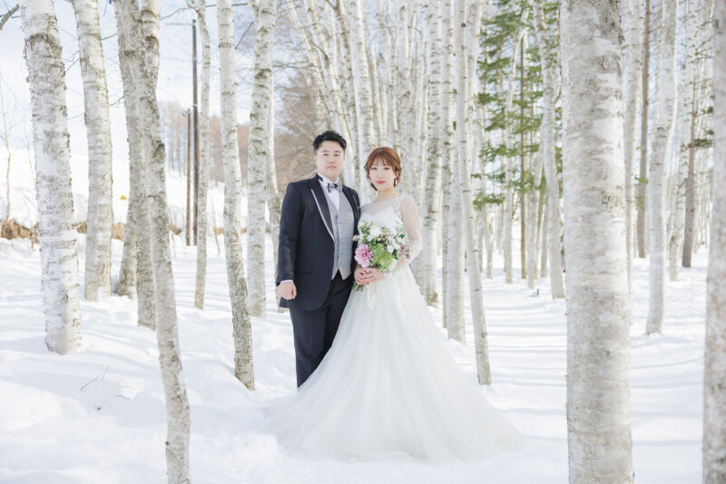 雪の中に