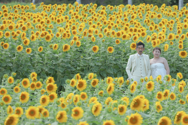 お花×パッチワーク