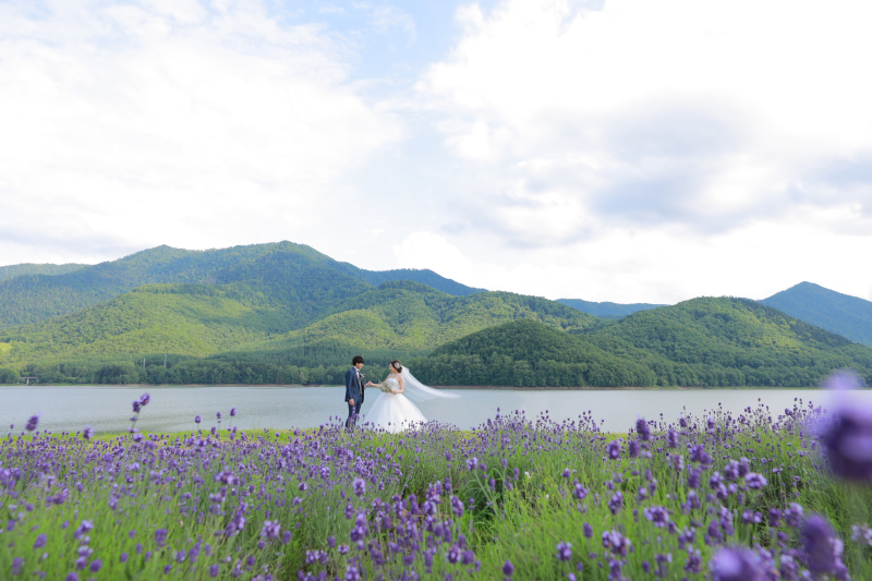 湖畔に広がる景色