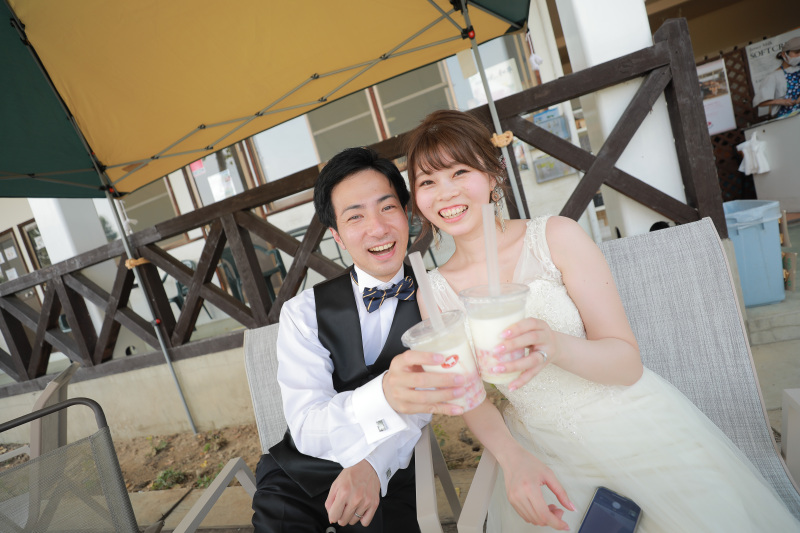 撮影後にはフレッシュなジャージー牛乳も♪