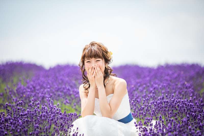 一面のラベンダー畑でふんわり♪