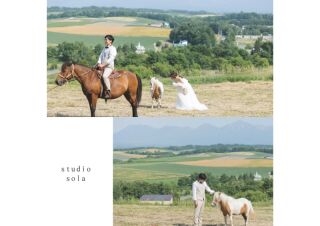 北海道ならでは動物と触れ合える自然なショット