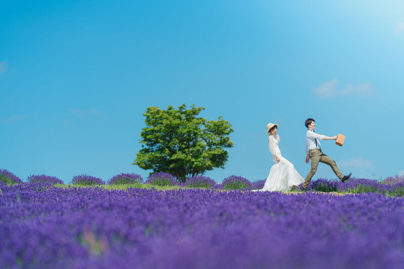 ◇ロケ地3か所【北海道満喫プレミアム】衣装+ヘアメイク+アクセサリー+ブーケ等/写真データ350枚+アルバム25cut/レタッチ