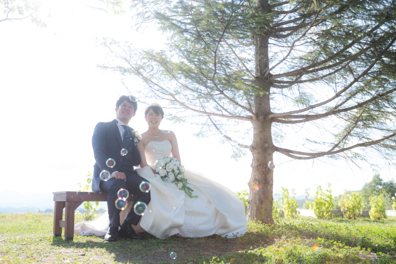 映画のロケ地でシャボン玉