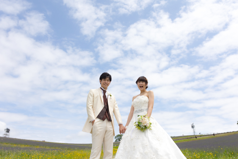 空が高いラベンダー園